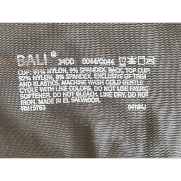 Bali Bra Size 34DD Black Classic Support Back Smoothing Cool Comfort - Picture 6 of 6